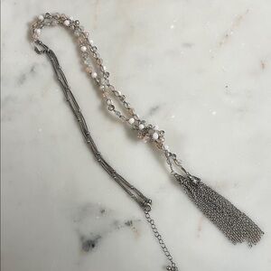 Elegant Silver and Pearl Necklace